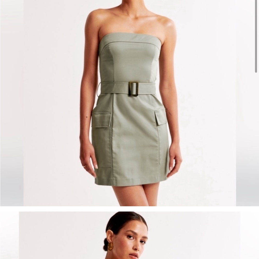 NWT Abercrombie Cargo Green Dress